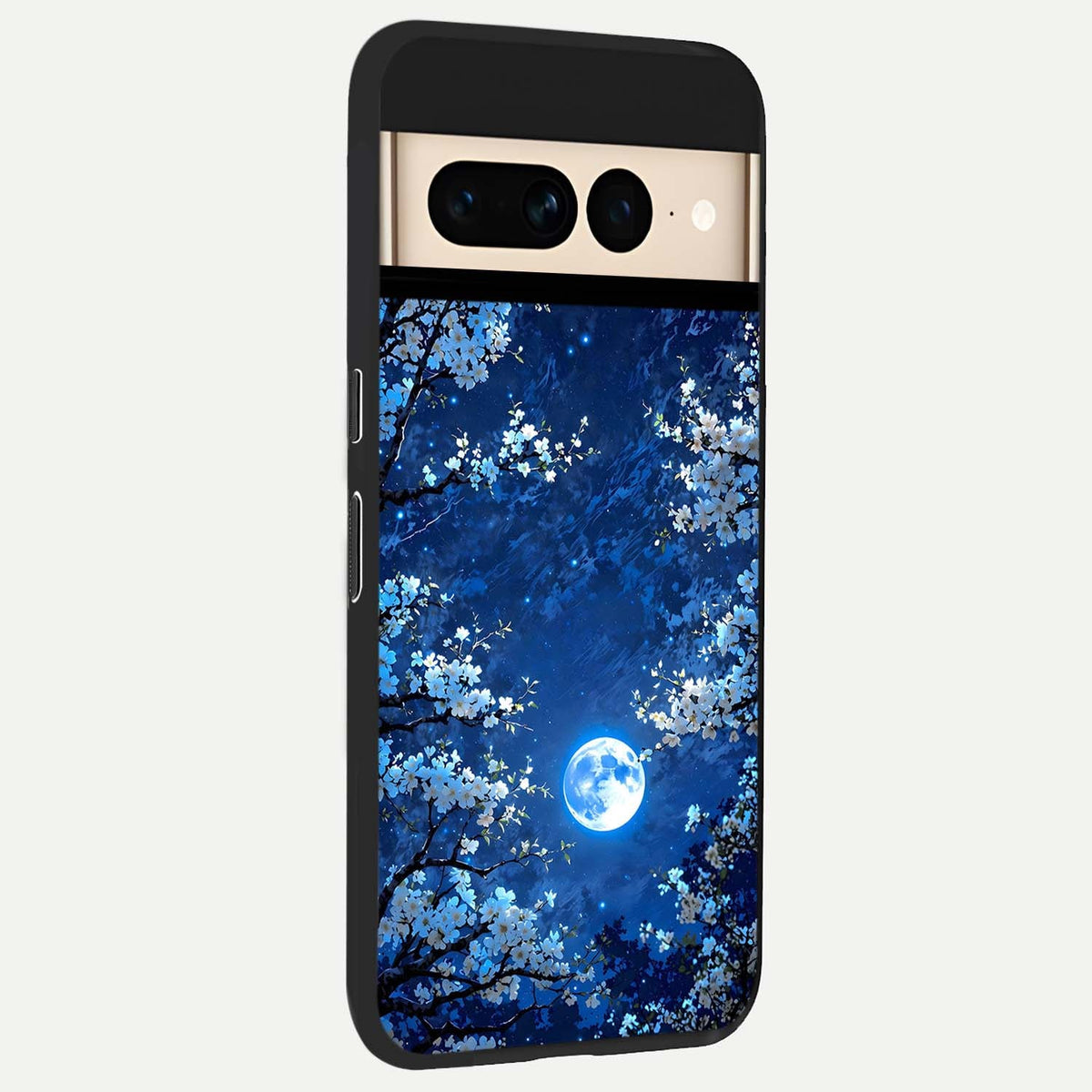  Blossom Moonlight Sky back cover For Google Pixel 7 Pro slim fit glass case with vibrant aesthetic design