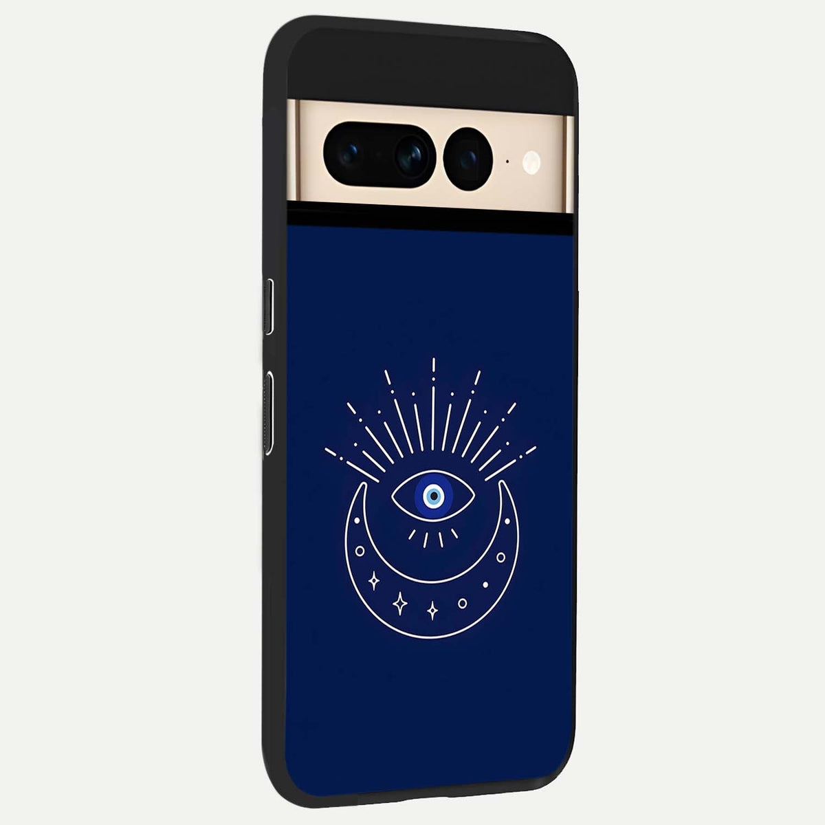  Blue Evil Eye back cover For Google Pixel 7 Pro slim fit glass case with vibrant aesthetic design