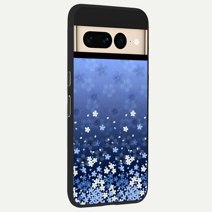  Blue Starry back cover For Google Pixel 7 Pro slim fit glass case with vibrant aesthetic design