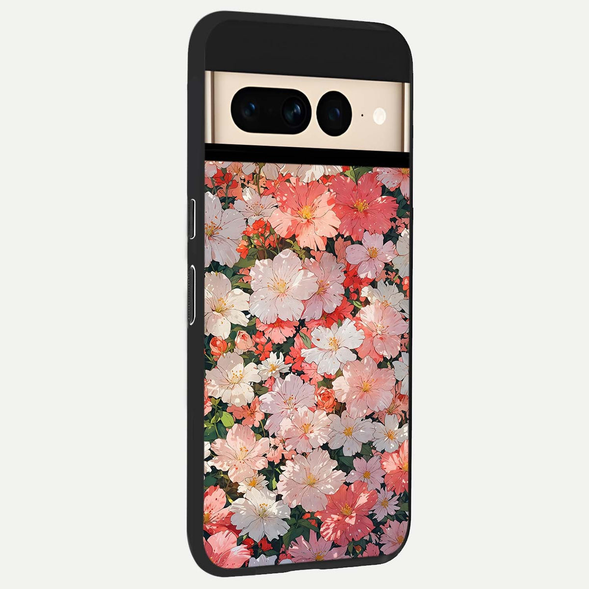  Blush Bloom Field back cover For Google Pixel 7 Pro slim fit glass case with vibrant aesthetic design