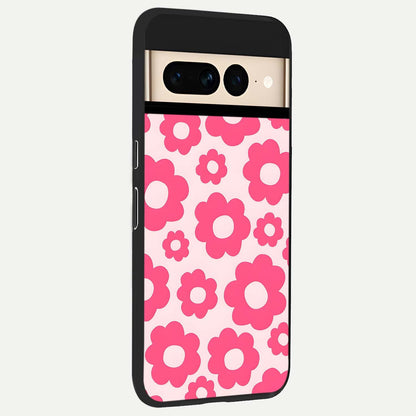  Blush Flower Pop back cover For Google Pixel 7 Pro slim fit glass case with vibrant aesthetic design