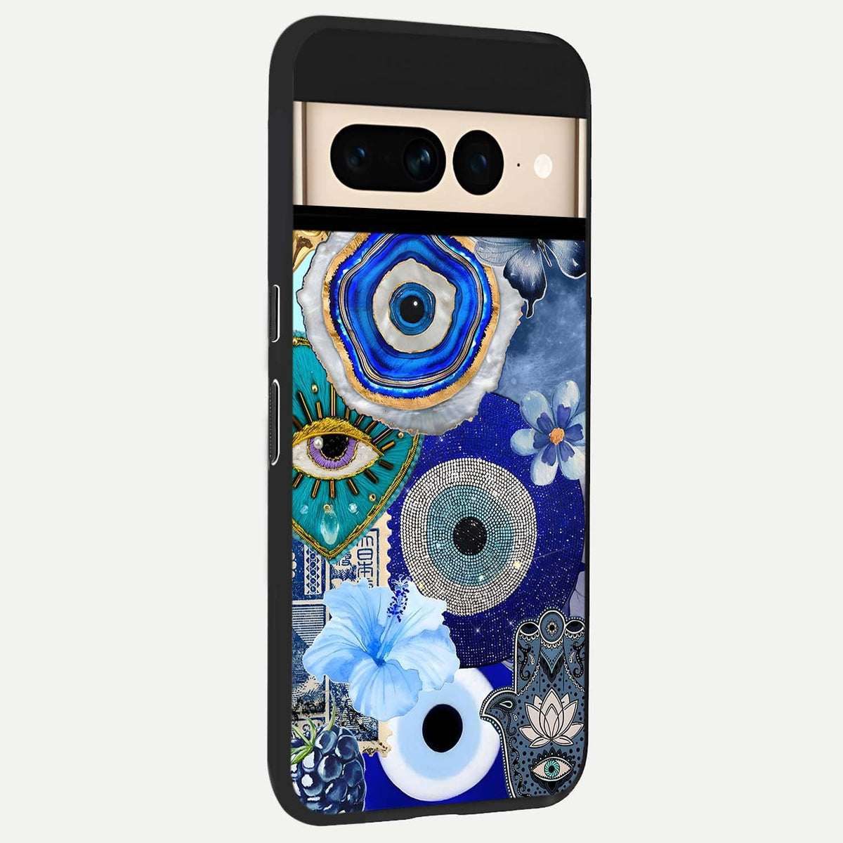  Celestial Blue Vision back cover For Google Pixel 7 Pro slim fit glass case with vibrant aesthetic design