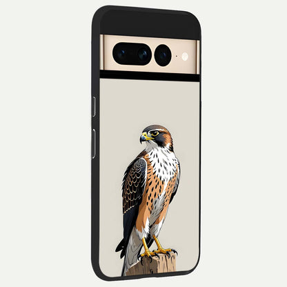  Clever Eagle back cover For Google Pixel 7 Pro slim fit glass case with vibrant aesthetic design