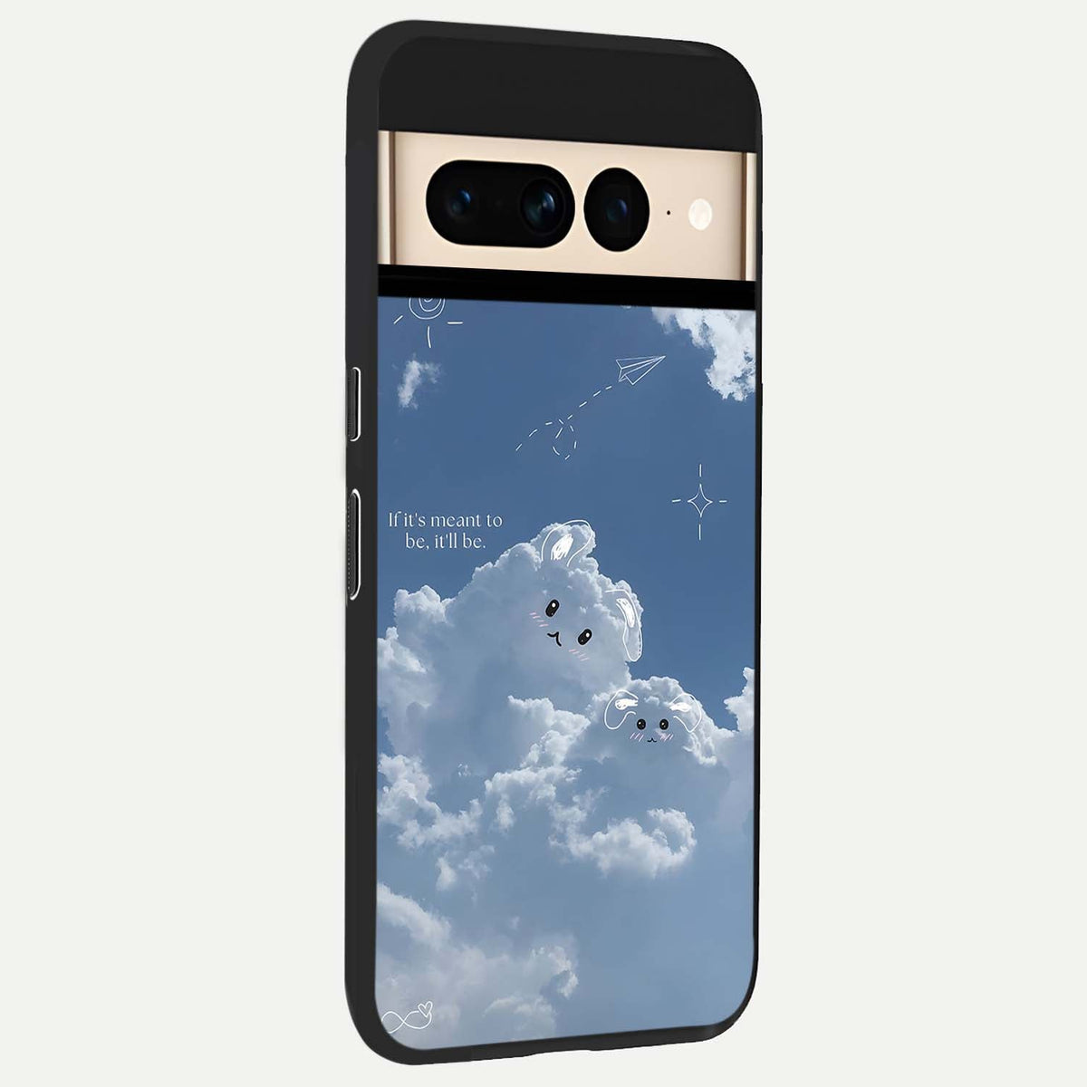  Cloud Bunny Dreams back cover For Google Pixel 7 Pro slim fit glass case with vibrant aesthetic design