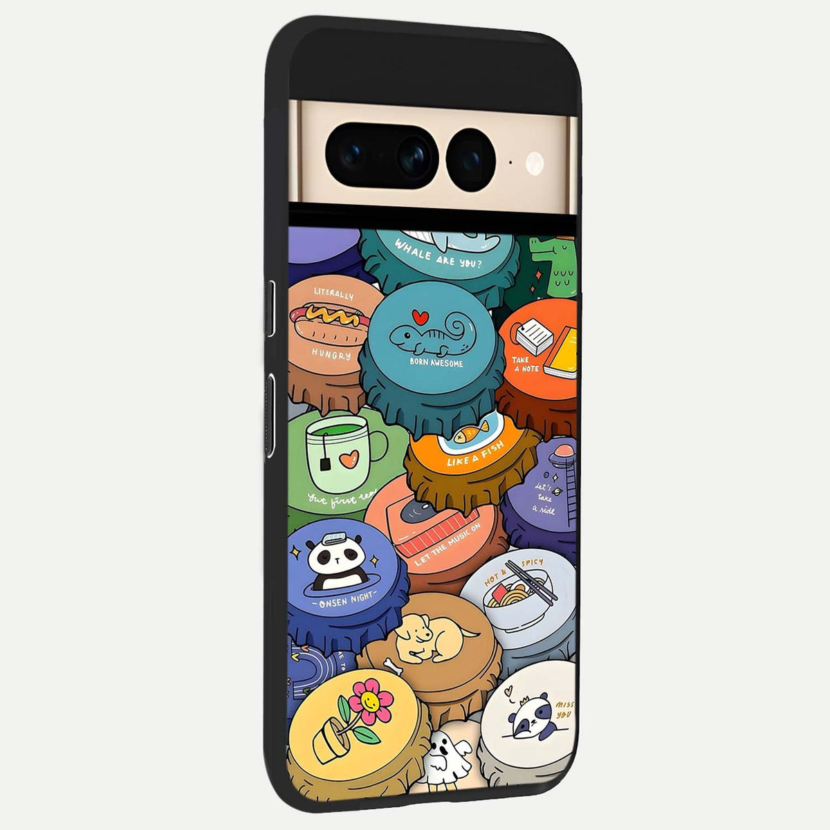  Coins Patterns back cover For Google Pixel 7 Pro slim fit glass case with vibrant aesthetic design