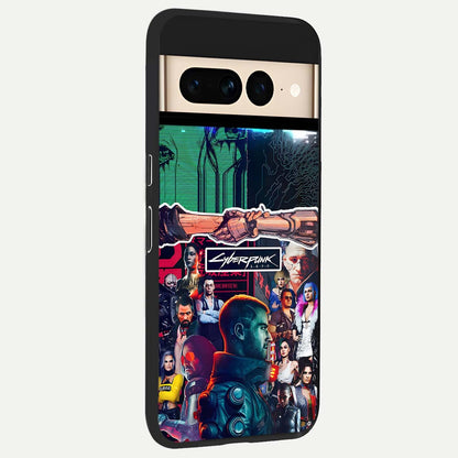  CYBERPUNK Legacy back cover For Google Pixel 7 Pro slim fit glass case with vibrant aesthetic design