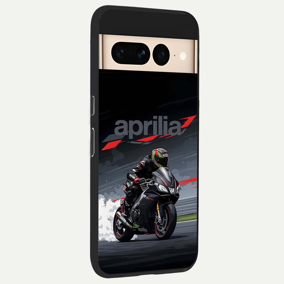  Dark Aprilla back cover For Google Pixel 7 Pro slim fit glass case with vibrant aesthetic design
