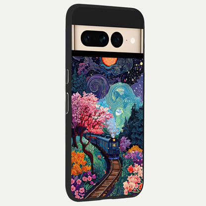  Digital Art back cover For Google Pixel 7 Pro slim fit glass case with vibrant aesthetic design