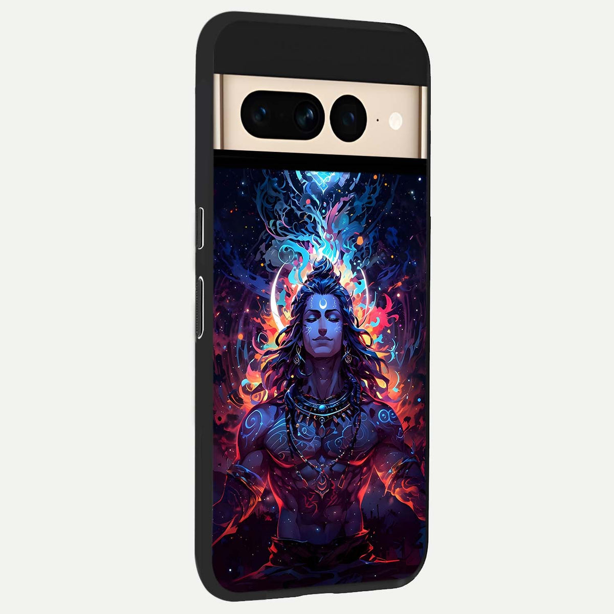  Divine Fire Shiv back cover For Google Pixel 7 Pro slim fit glass case with vibrant aesthetic design