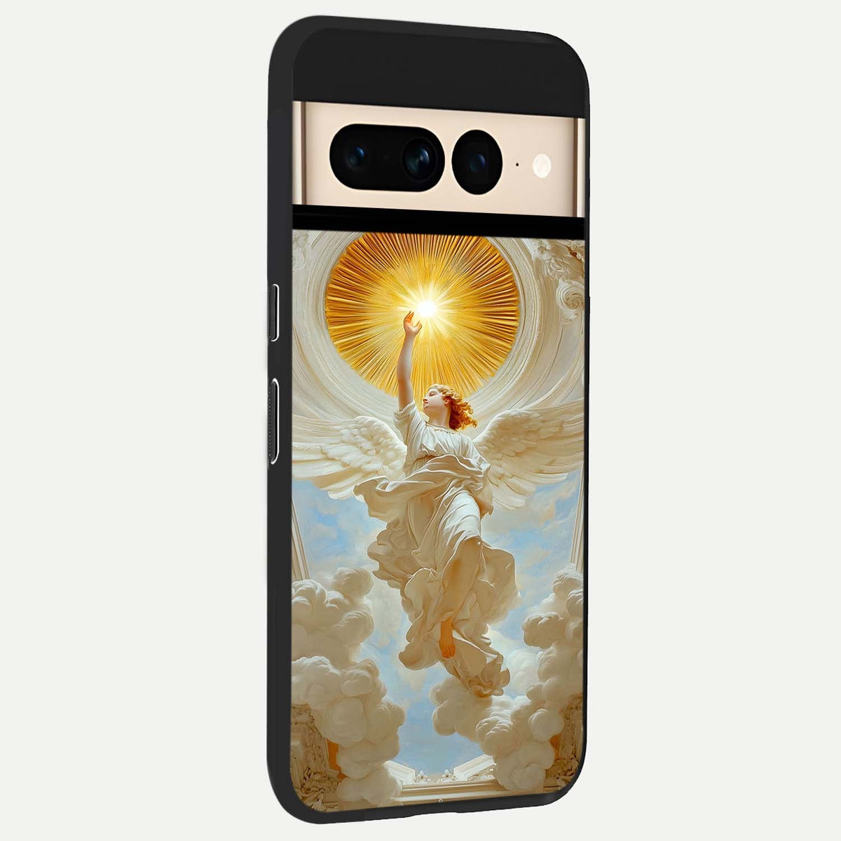 Divine Light Angel back cover For Google Pixel 7 Pro slim fit glass case with vibrant aesthetic design