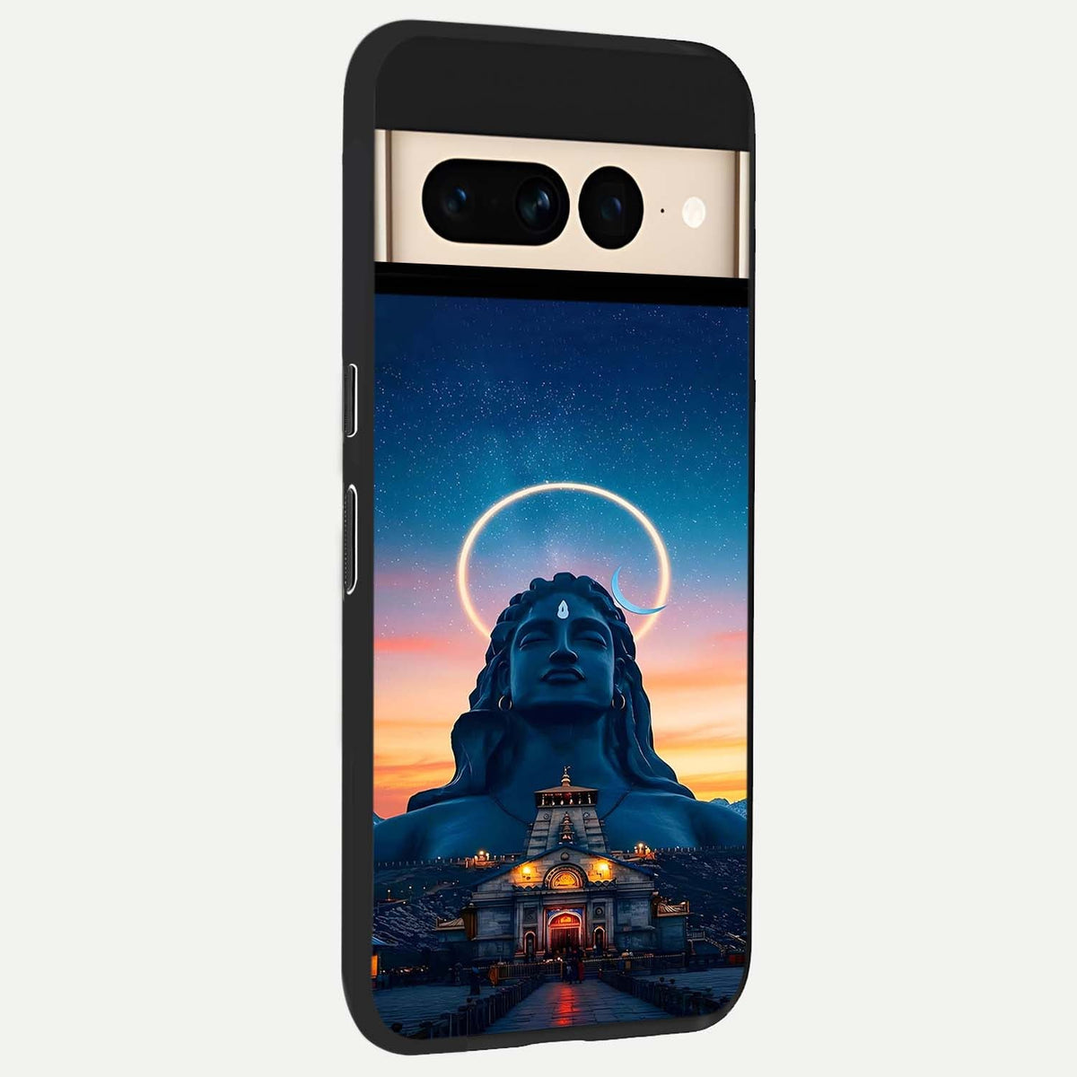  Eternal Shiva Aura back cover For Google Pixel 7 Pro slim fit glass case with vibrant aesthetic design