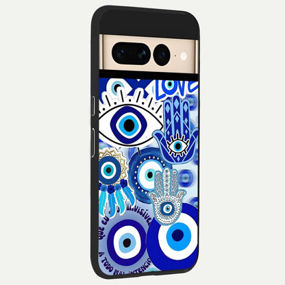  Evil Eyes Dream back cover For Google Pixel 7 Pro slim fit glass case with vibrant aesthetic design
