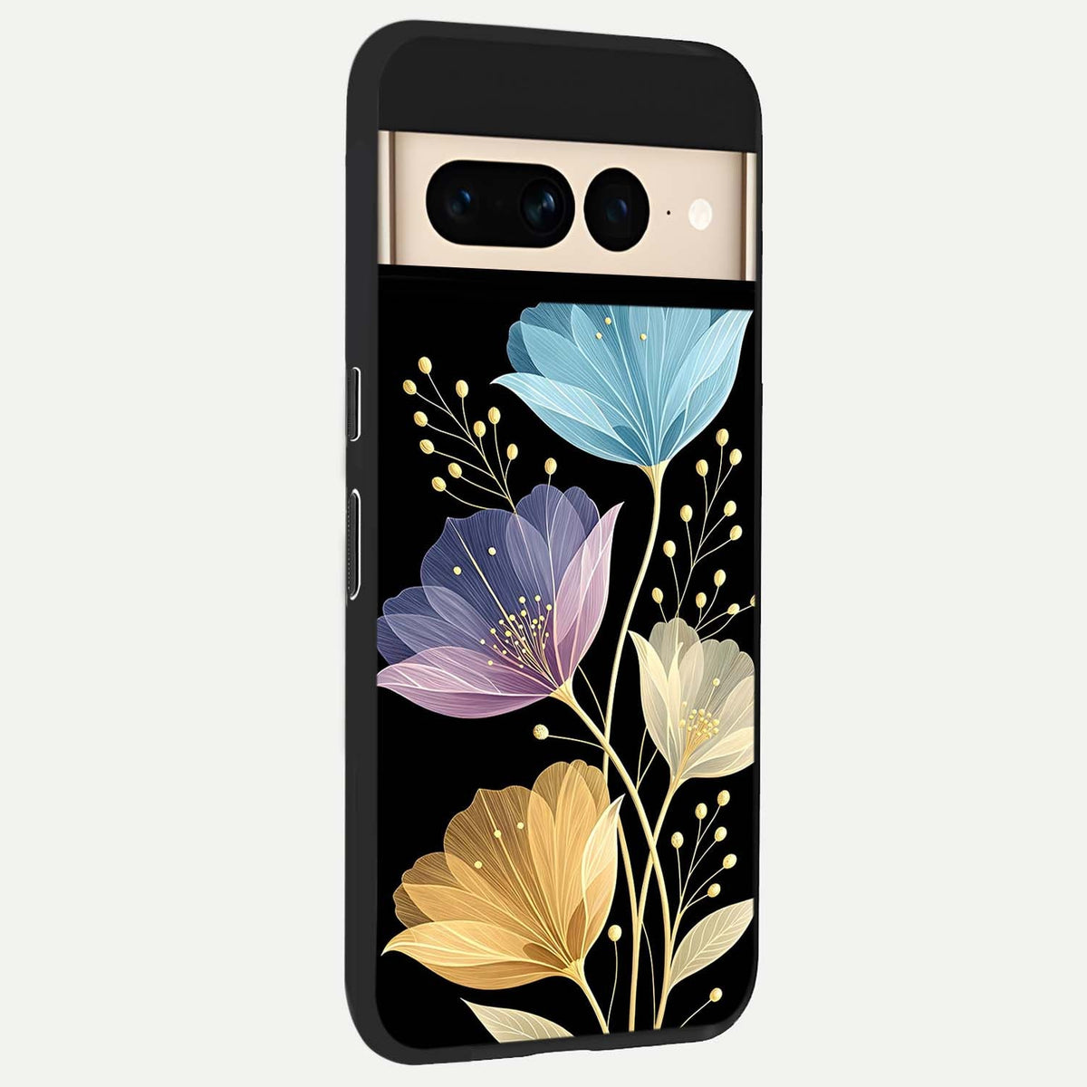  Flower Bloom Glow back cover For Google Pixel 7 Pro slim fit glass case with vibrant aesthetic design