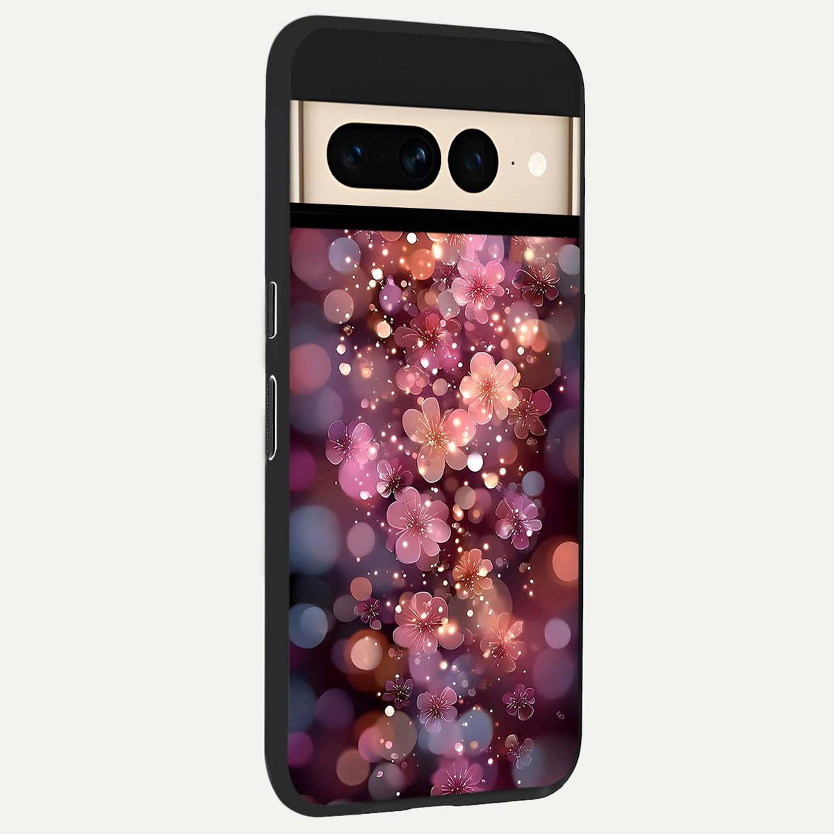  Glowing Petal Bliss back cover For Google Pixel 7 Pro slim fit glass case with vibrant aesthetic design