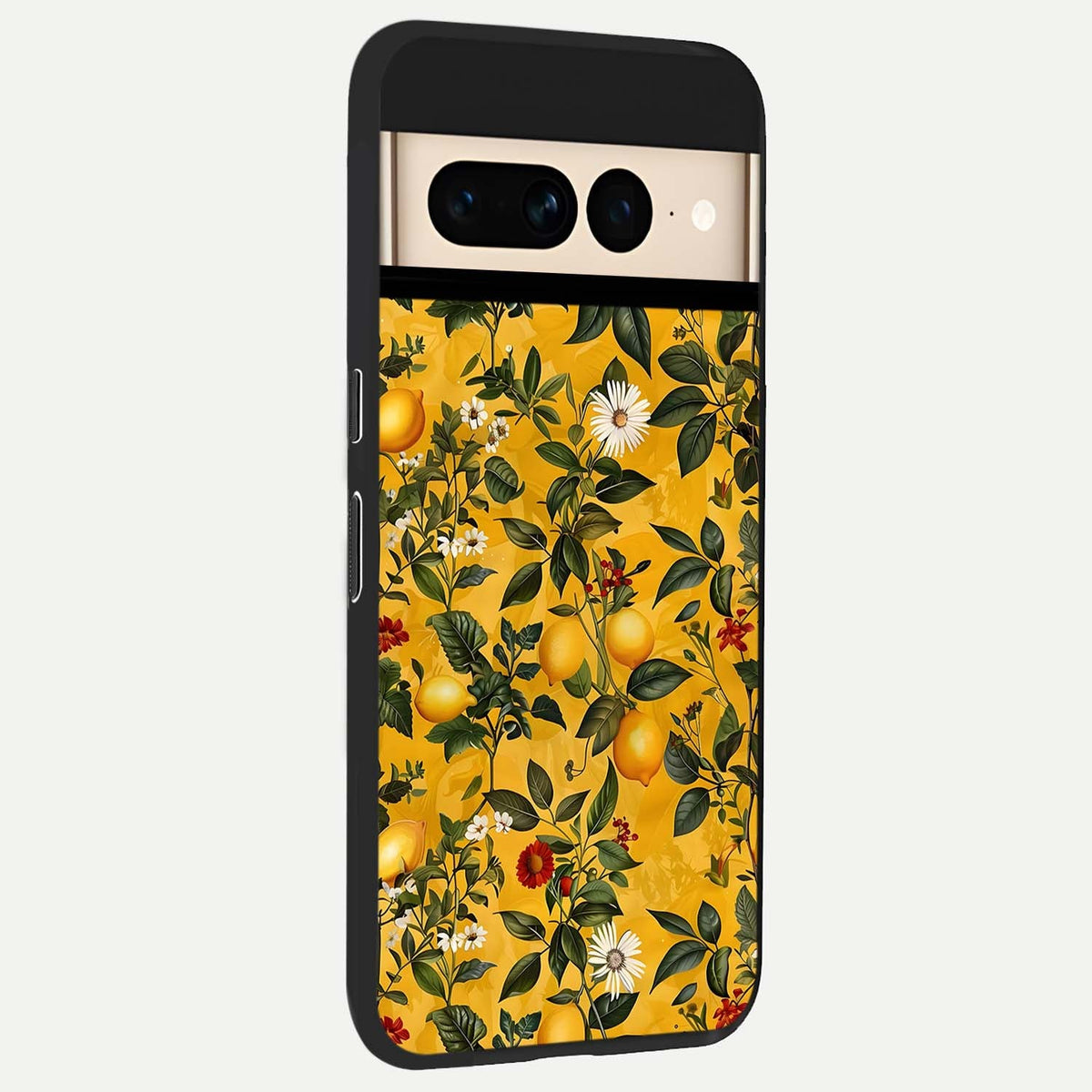  Golden Lemon Field back cover For Google Pixel 7 Pro slim fit glass case with vibrant aesthetic design