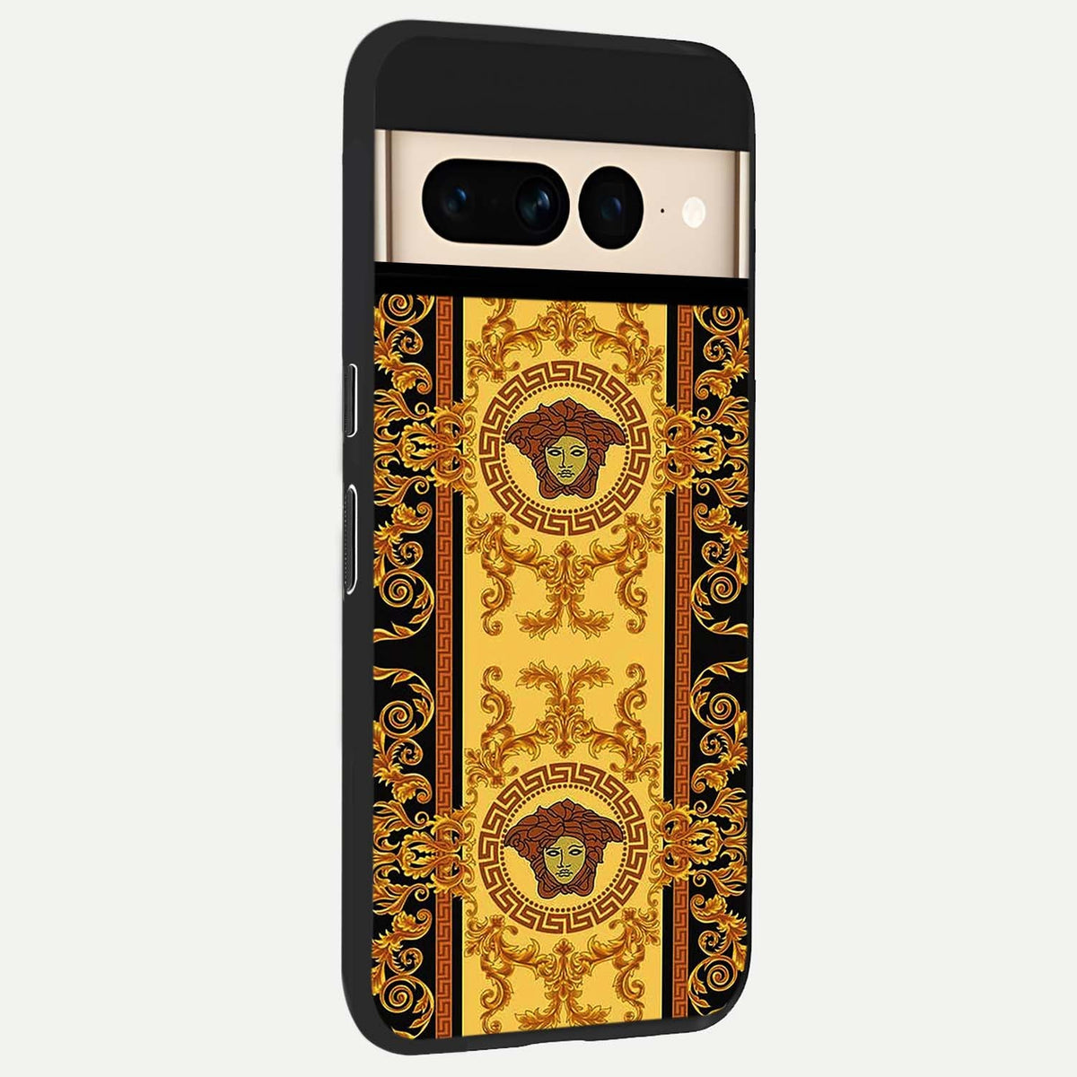  Golden Royal Heritage back cover For Google Pixel 7 Pro slim fit glass case with vibrant aesthetic design