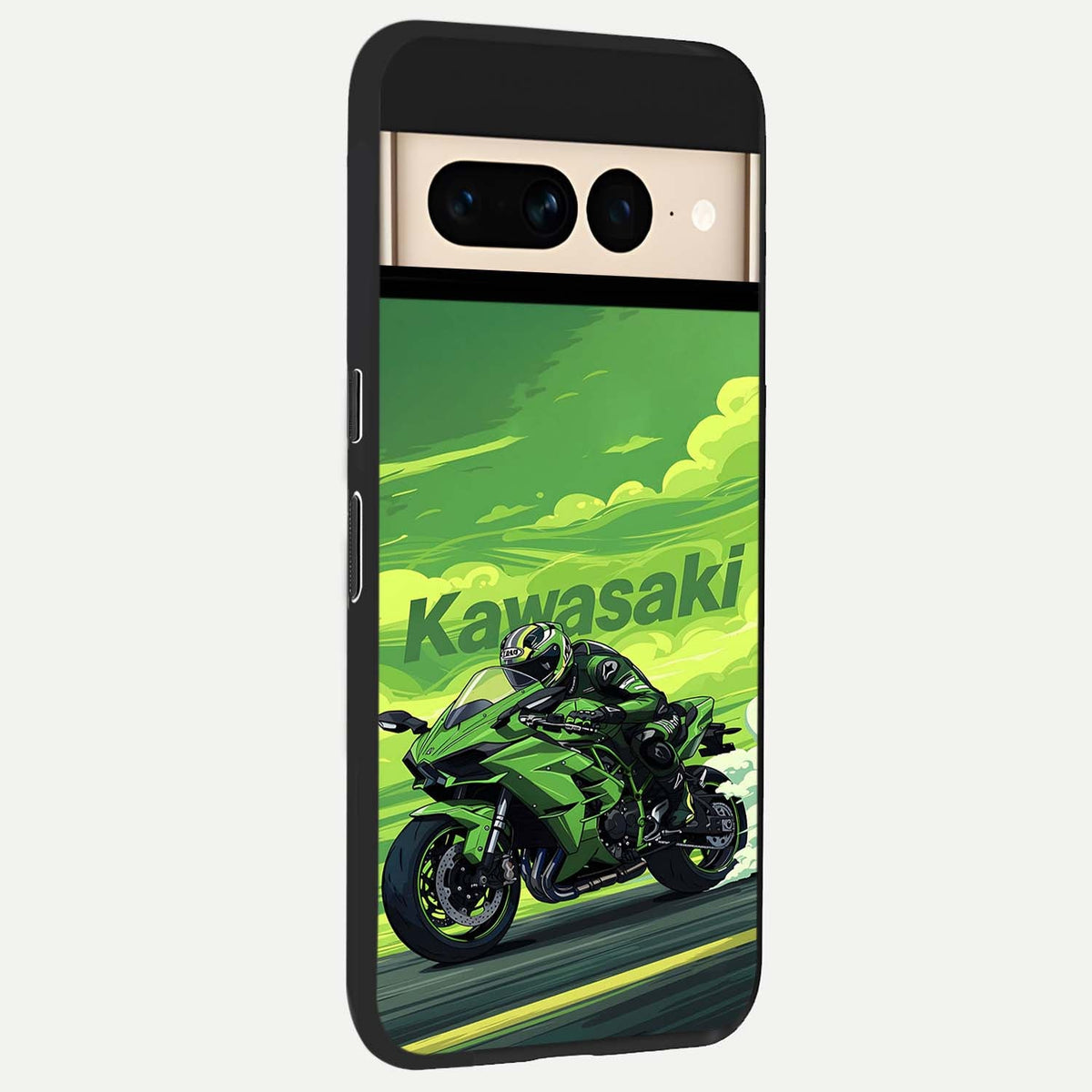  Greenery Sky back cover For Google Pixel 7 Pro slim fit glass case with vibrant aesthetic design
