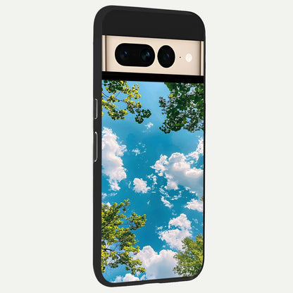  Green Moon Energy back cover For Google Pixel 7 Pro slim fit glass case with vibrant aesthetic design