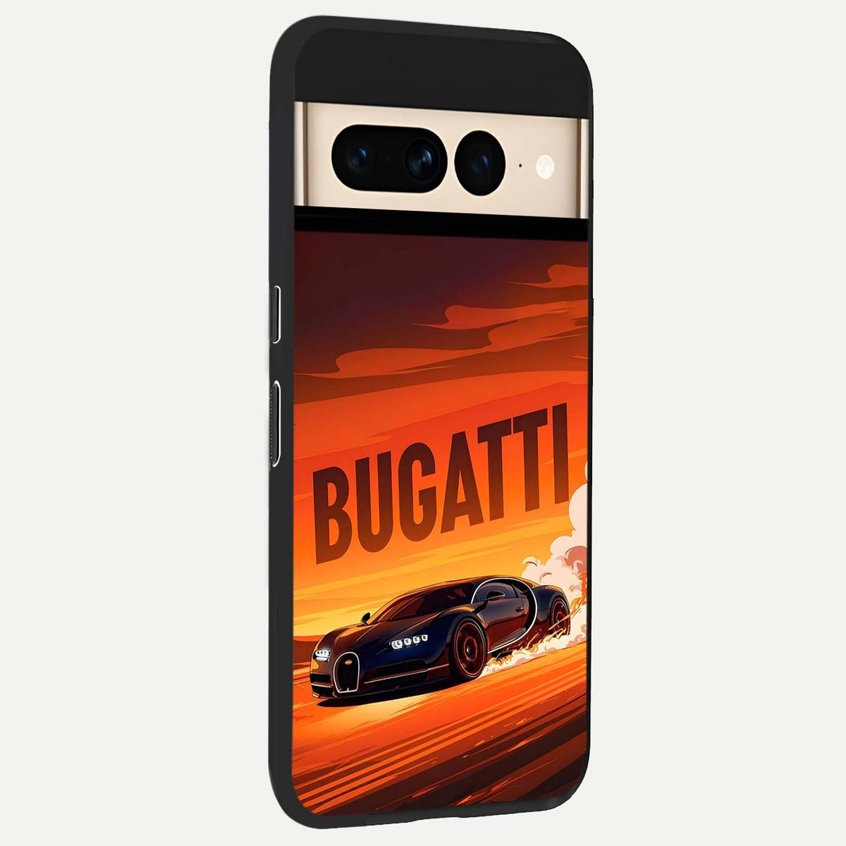  Inferno Bugatti Storm back cover For Google Pixel 7 Pro slim fit glass case with vibrant aesthetic design