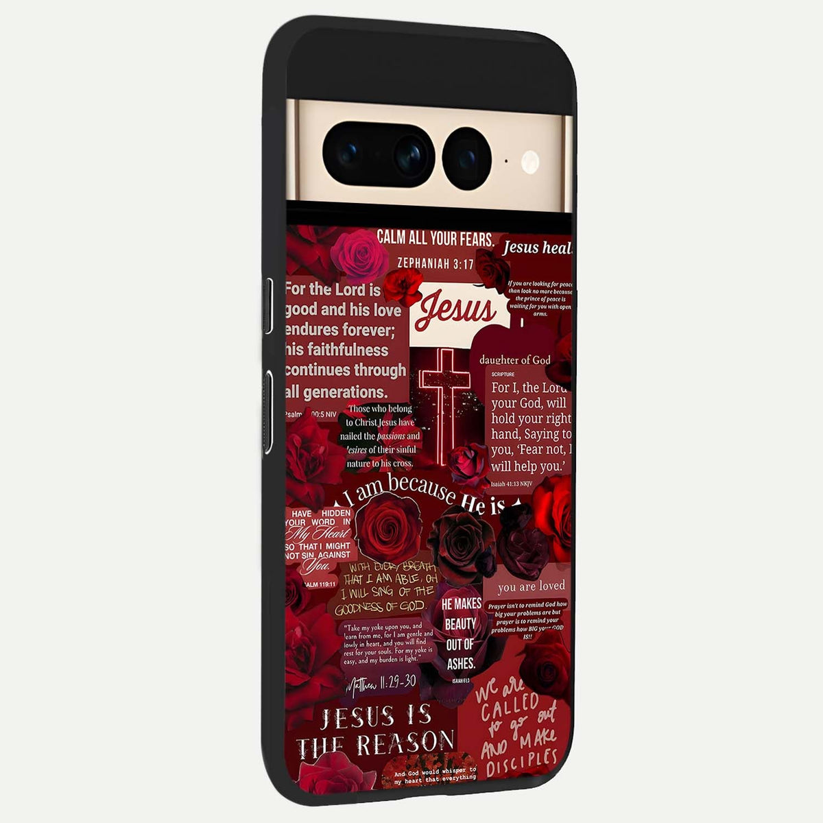  Jesus Love Heals back cover For Google Pixel 7 Pro slim fit glass case with vibrant aesthetic design