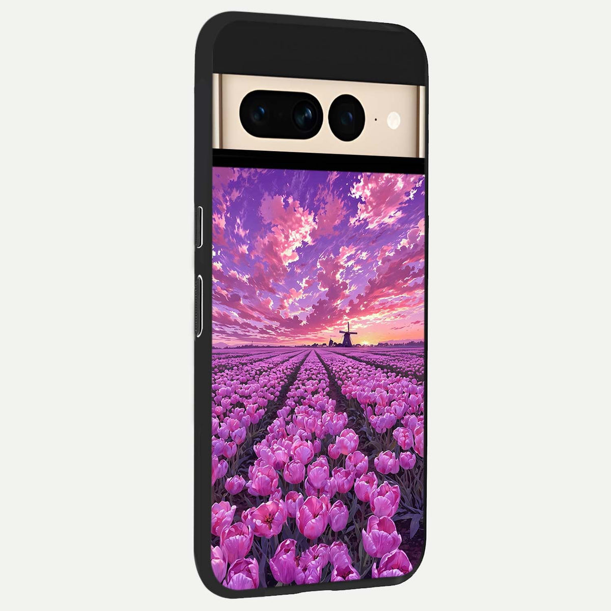  Lavender Dream Skies back cover For Google Pixel 7 Pro slim fit glass case with vibrant aesthetic design