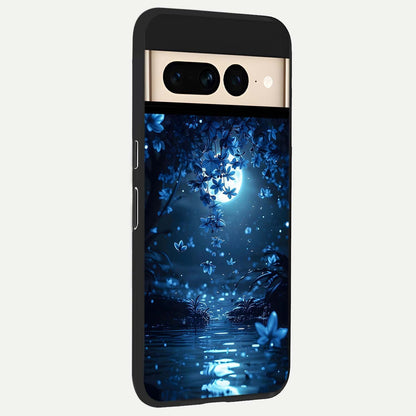  Moonlight Petal Dream back cover For Google Pixel 7 Pro slim fit glass case with vibrant aesthetic design