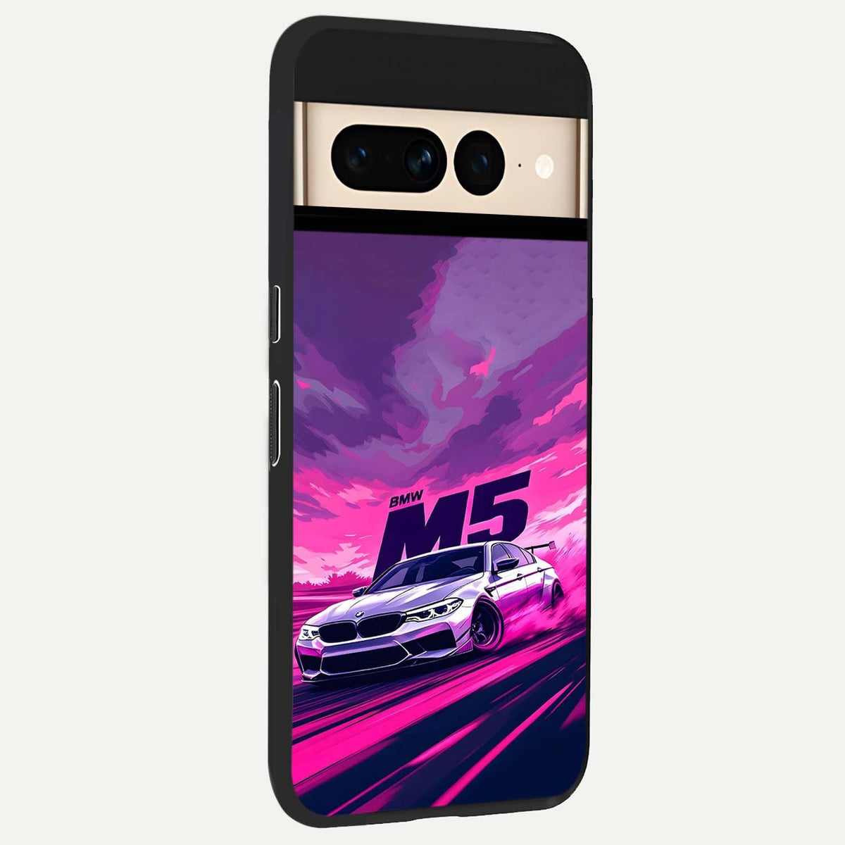  MS Neon Car back cover For Google Pixel 7 Pro slim fit glass case with vibrant aesthetic design