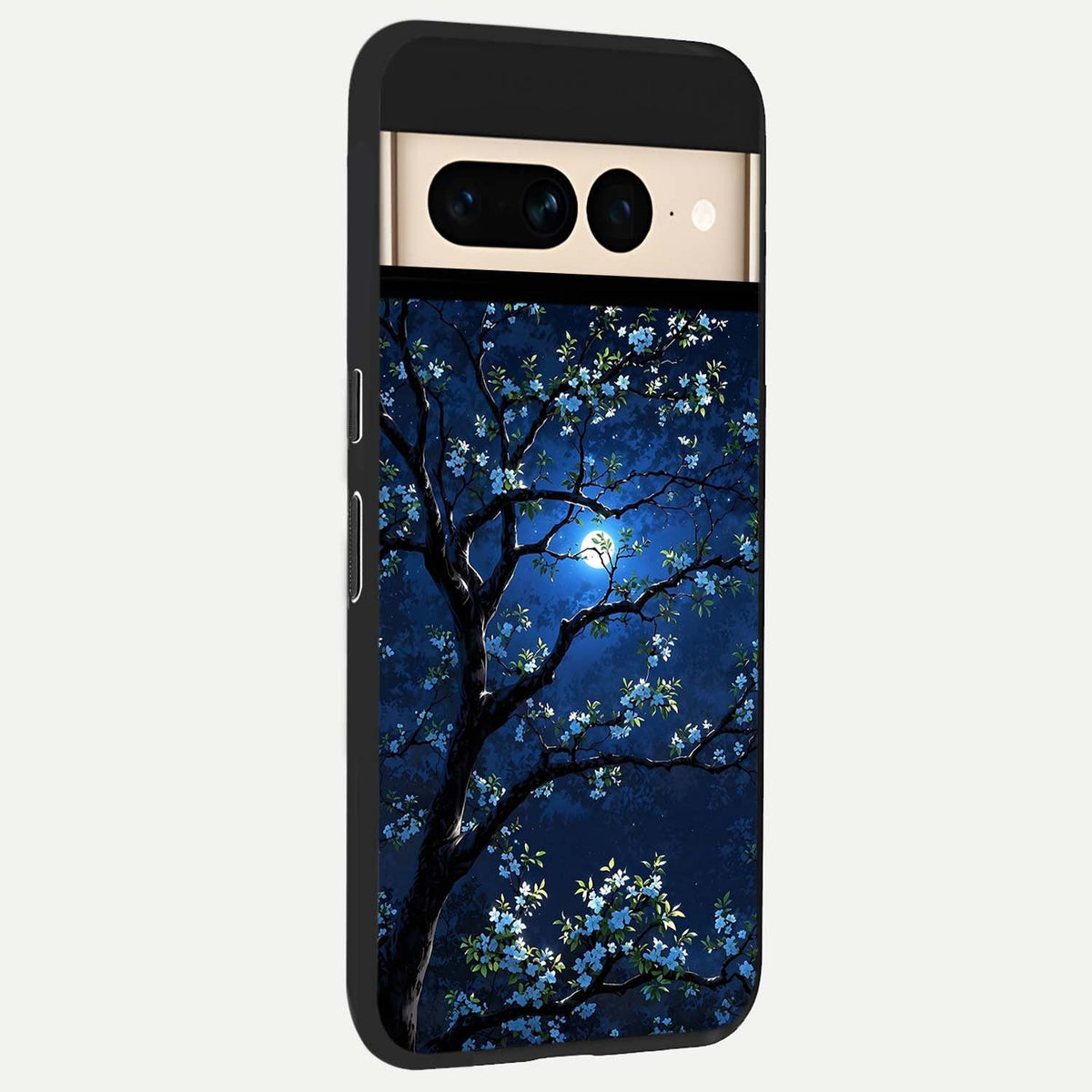  Mystic Floral Night back cover For Google Pixel 7 Pro slim fit glass case with vibrant aesthetic design