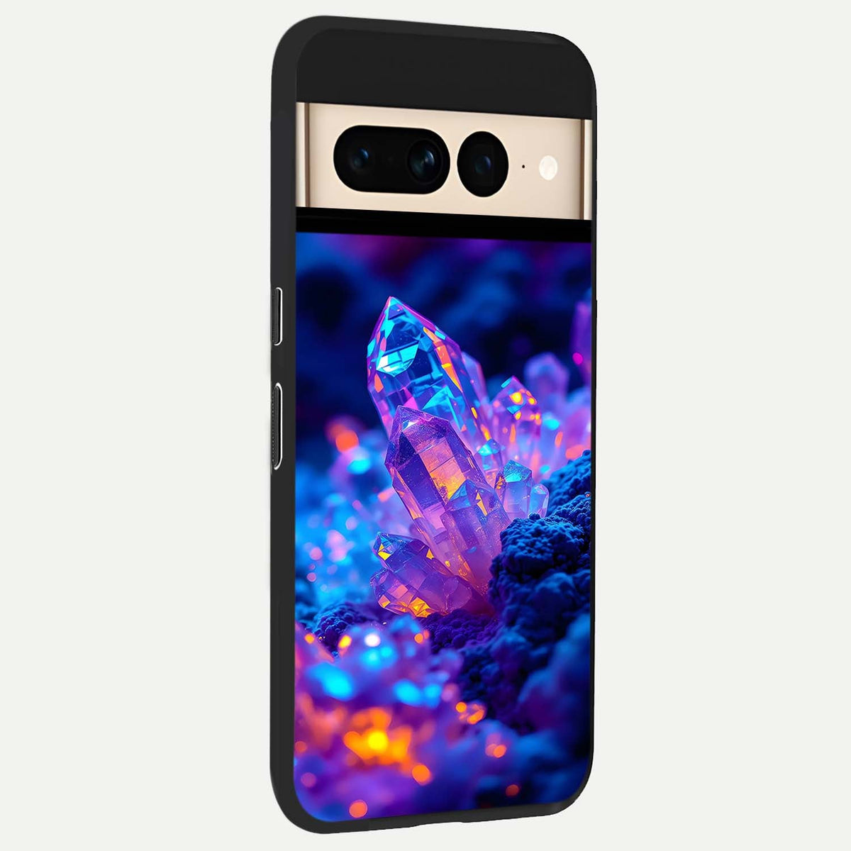  Neon Aura Shards back cover For Google Pixel 7 Pro slim fit glass case with vibrant aesthetic design