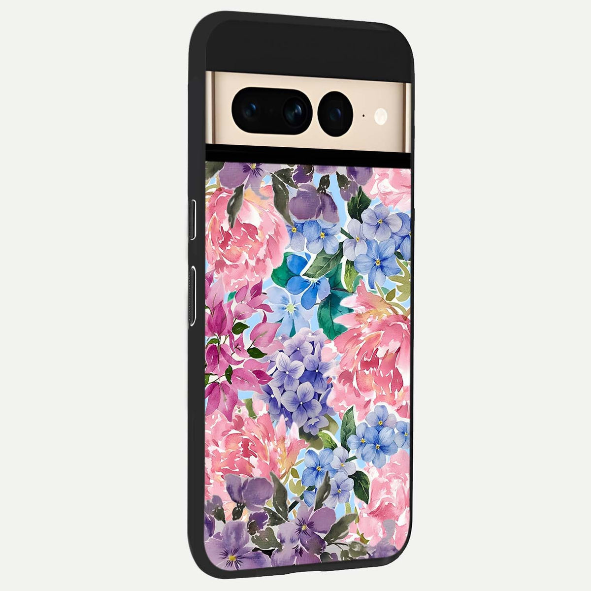  Pastel Floral Mix back cover For Google Pixel 7 Pro slim fit glass case with vibrant aesthetic design
