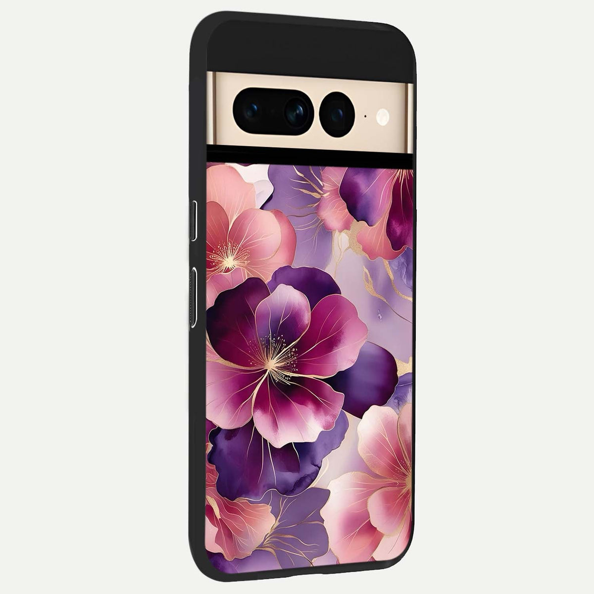  Pink Bouquet Florals back cover For Google Pixel 7 Pro slim fit glass case with vibrant aesthetic design