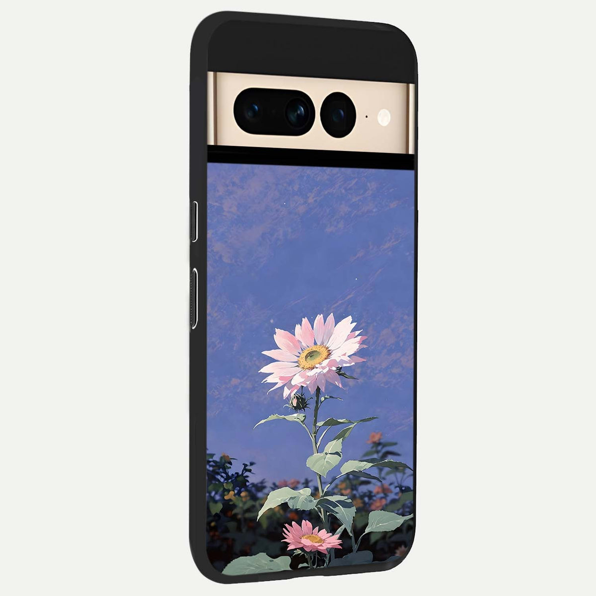  Pink Shells Outline back cover For Google Pixel 7 Pro slim fit glass case with vibrant aesthetic design