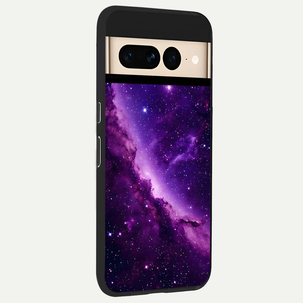  Purple Shade Sky back cover For Google Pixel 7 Pro slim fit glass case with vibrant aesthetic design