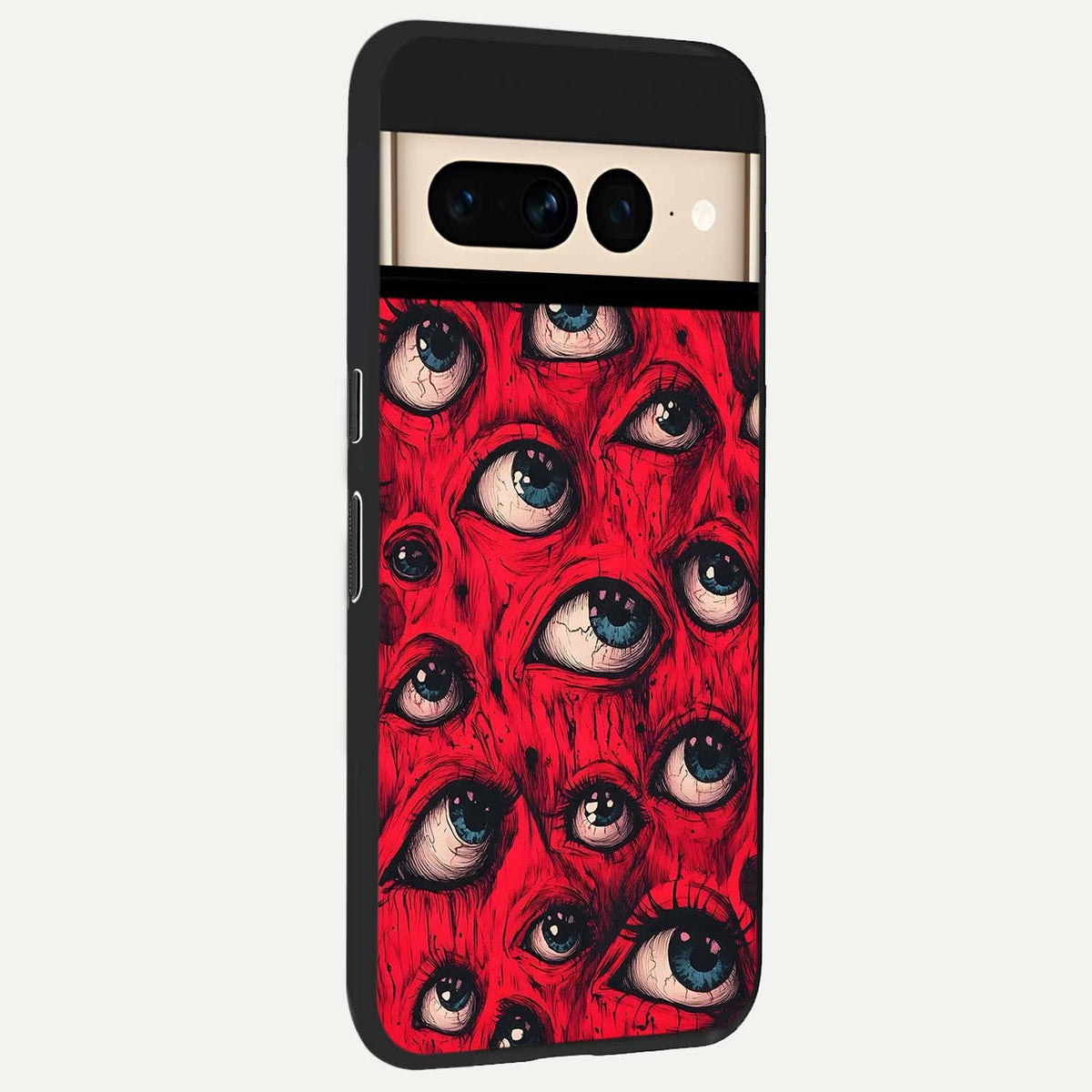 Red Eyes Pattern back cover For Google Pixel 7 Pro slim fit glass case with vibrant aesthetic design