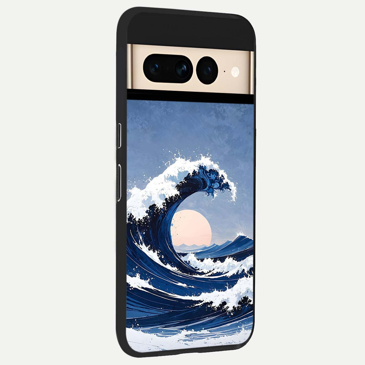  Rising Tide Power back cover For Google Pixel 7 Pro slim fit glass case with vibrant aesthetic design