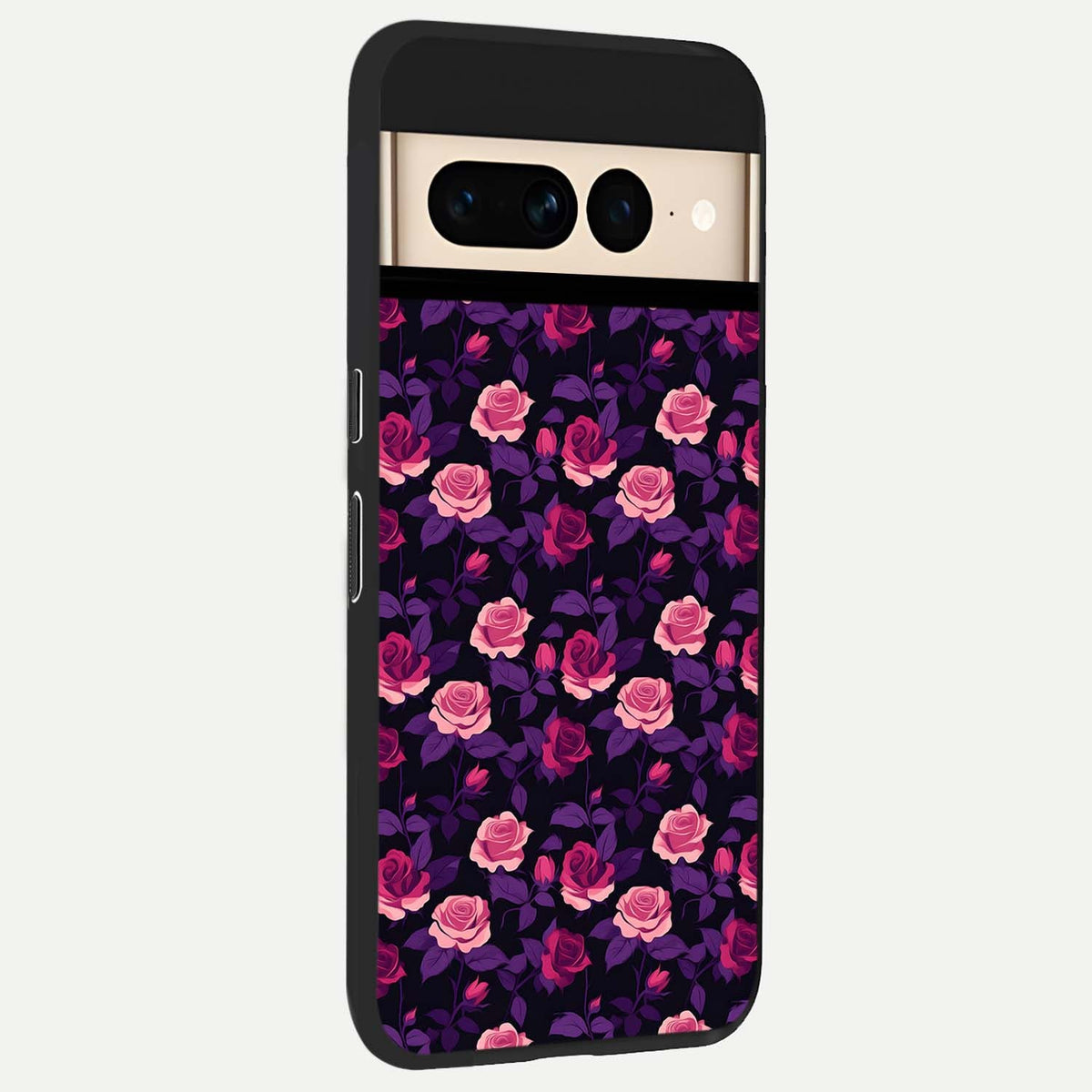  Rose Garden Twilight back cover For Google Pixel 7 Pro slim fit glass case with vibrant aesthetic design