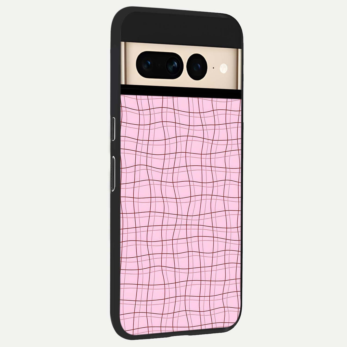  Soft Grid Bliss back cover For Google Pixel 7 Pro slim fit glass case with vibrant aesthetic design