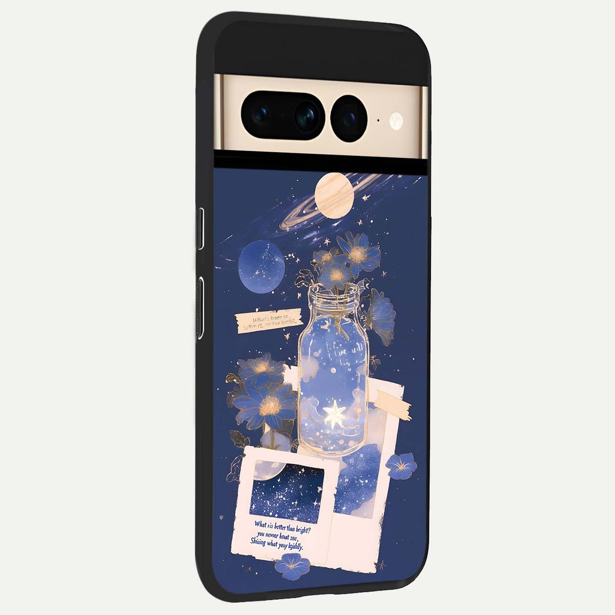  Starlit Cosmic Jar back cover For Google Pixel 7 Pro slim fit glass case with vibrant aesthetic design