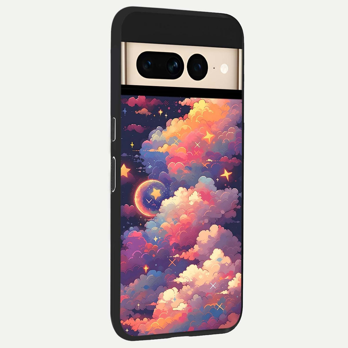  Starlit Dream Clouds back cover For Google Pixel 7 Pro slim fit glass case with vibrant aesthetic design