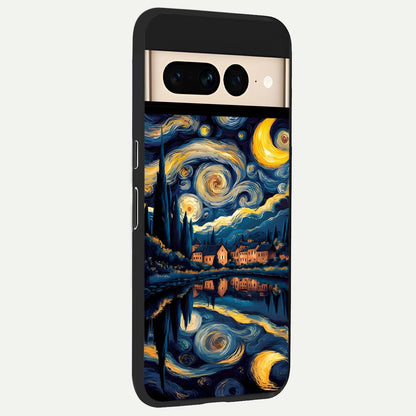  Starry Sky Serenity back cover For Google Pixel 7 Pro slim fit glass case with vibrant aesthetic design