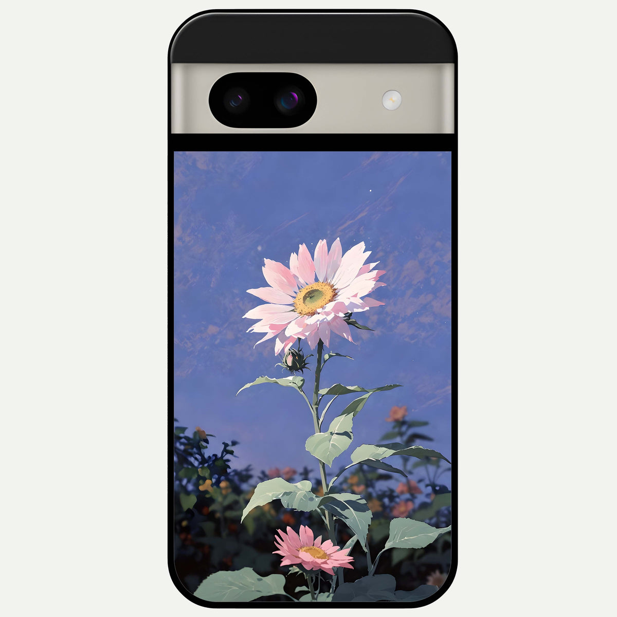  Pink Shells Outline Glass Case For Google Pixel 8A back cover – full design glossy printed glass finish