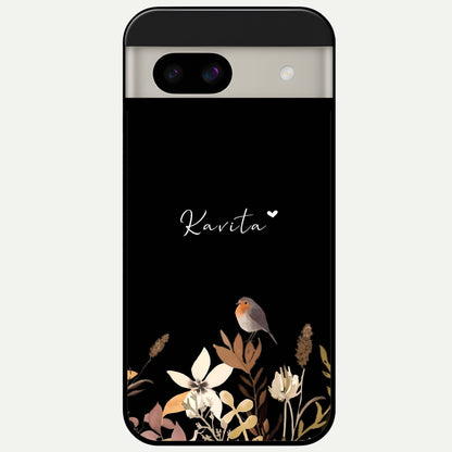  Quiet Garden Tune Custom Name Glass Case For Google Pixel 8A back cover – full design glossy printed glass finish