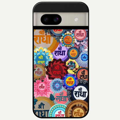  Radha Divine Bloom Glass Case For Google Pixel 8A back cover – full design glossy printed glass finish