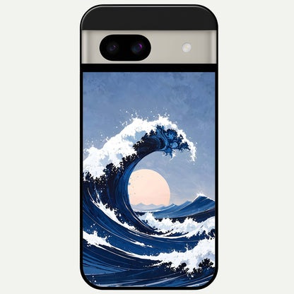  Rising Tide Power Glass Case For Google Pixel 8A back cover – full design glossy printed glass finish