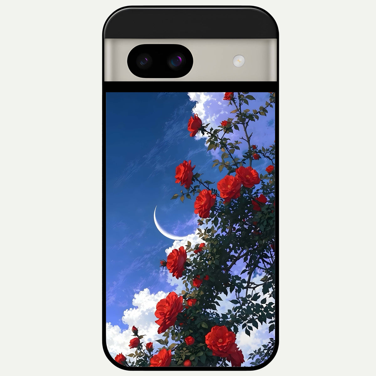  Rose Drift Flowers Glass Case For Google Pixel 8A back cover – full design glossy printed glass finish