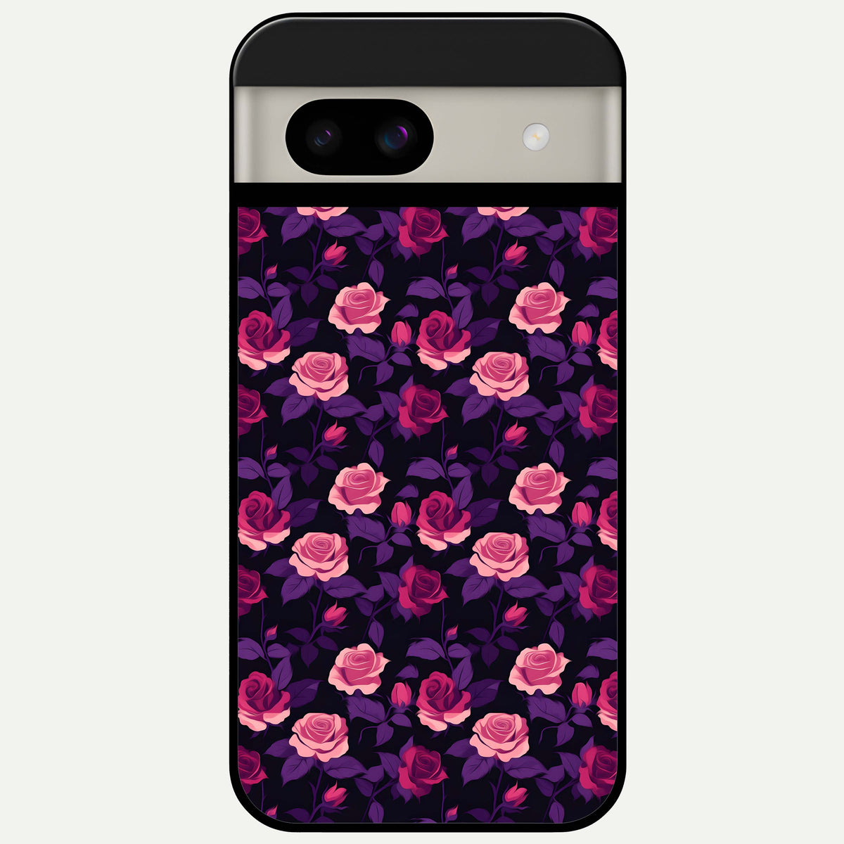 Rose Garden Twilight Glass Case For Google Pixel 8A back cover – full design glossy printed glass finish