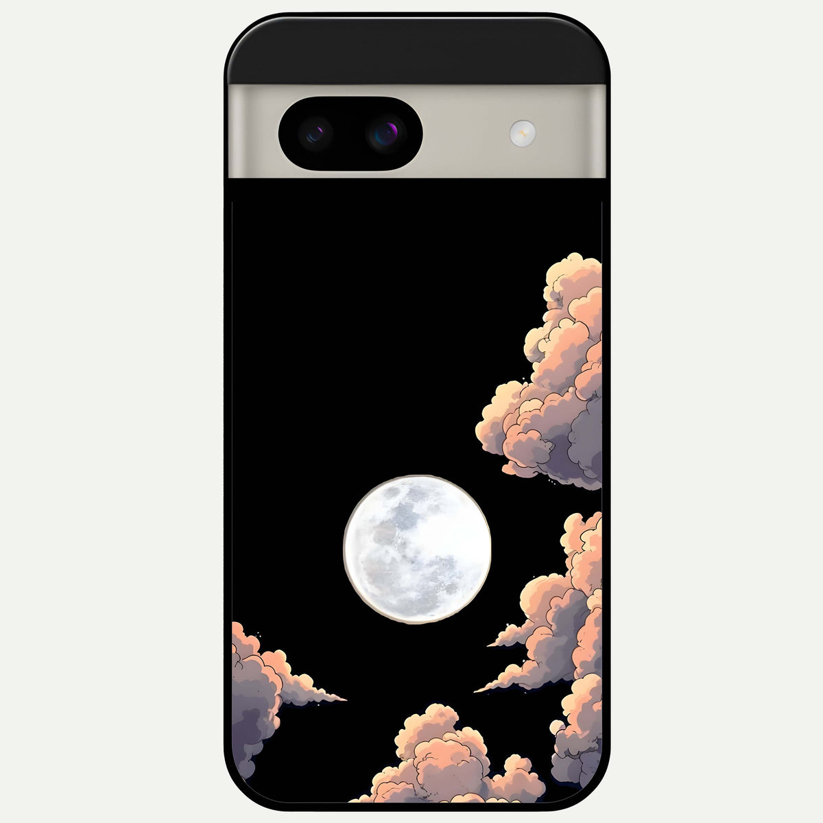  Shade Cloud Moon Glass Case For Google Pixel 8A back cover – full design glossy printed glass finish