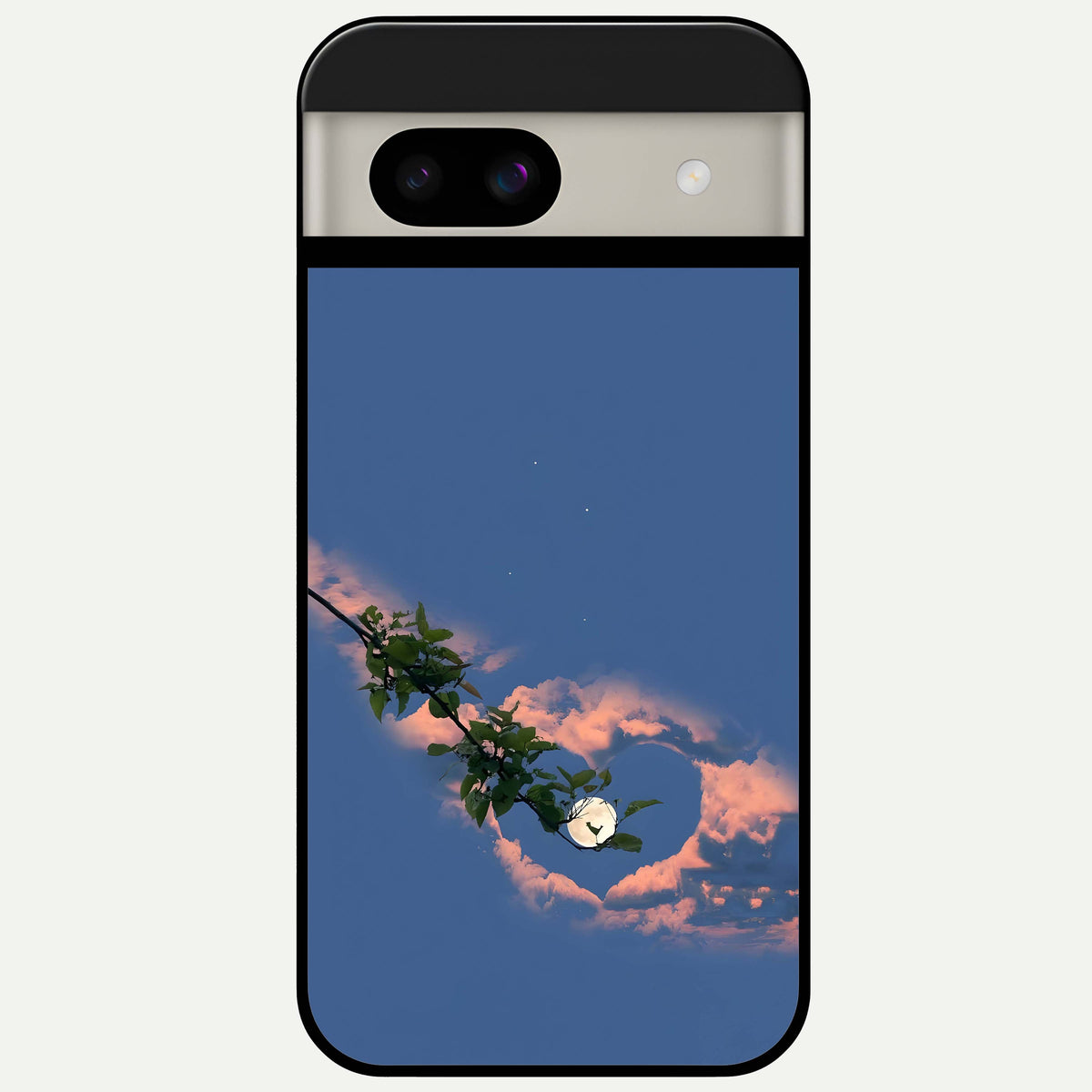  Sky Under Tree Glass Case For Google Pixel 8A back cover – full design glossy printed glass finish