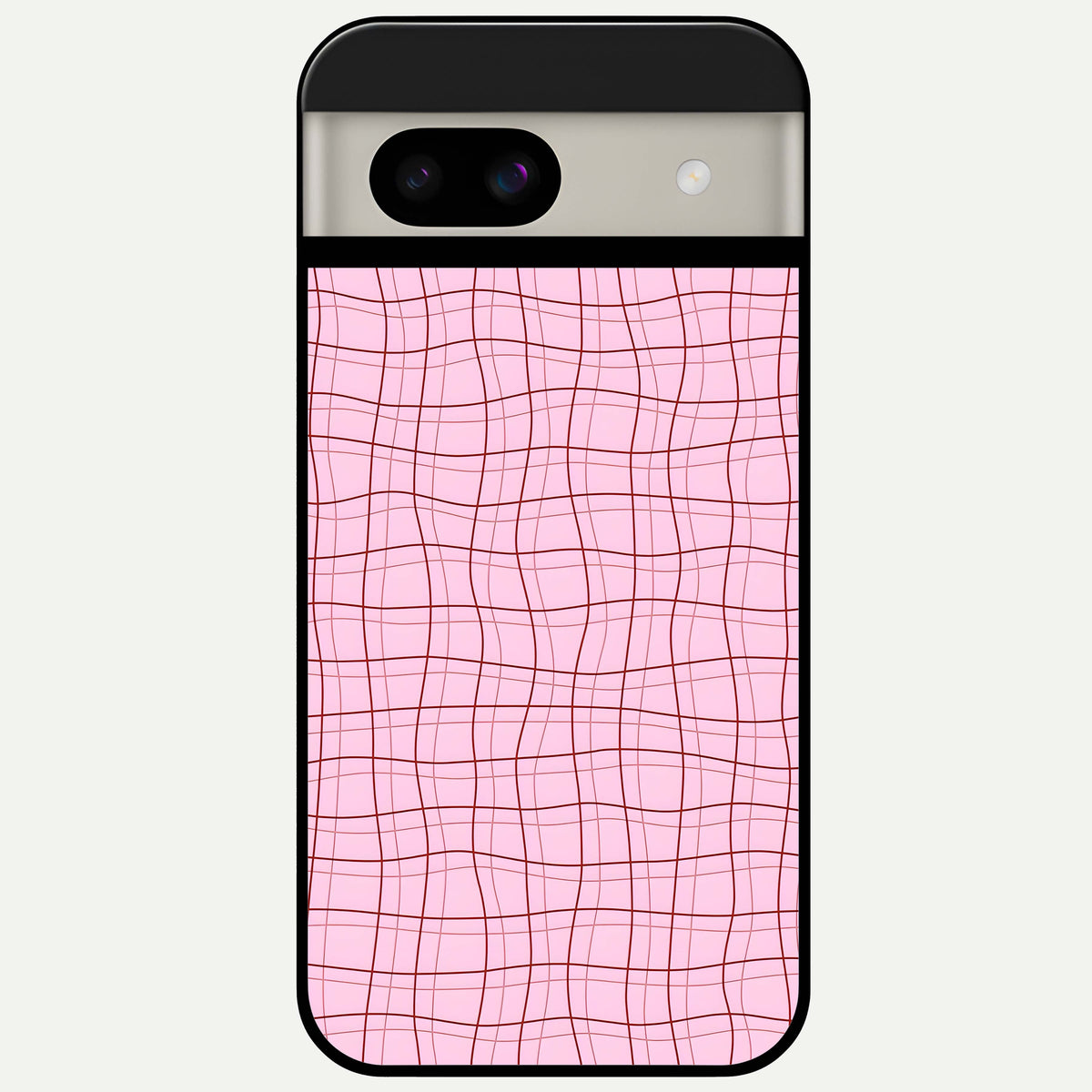  Soft Grid Bliss Glass Case For Google Pixel 8A back cover – full design glossy printed glass finish