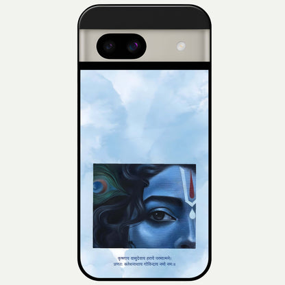  Spiritual Krishna Glass Case For Google Pixel 8A back cover – full design glossy printed glass finish